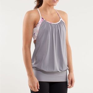 lululemon athletica Gray and Pink Tank Top